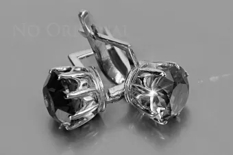102 / 5 000 Vintage earrings silver 925 with alexandrite ruby sapphire emerald aquamarine zircons vec070s