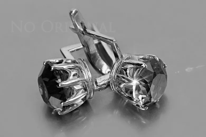 102 / 5 000 Boucles d'oreilles vintage argent 925 avec saphir saphir saphir émeraude aquamarine zircons vec070s