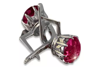 102 / 5 000 Vintage earrings silver 925 with alexandrite ruby sapphire emerald aquamarine zircons vec070s
