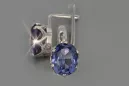 Plata vintage 925 Alexandrite Ruby Emerald Sapphire Aquamarine Zircon ... pendientes vec111s