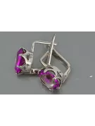 Vintage silver 925 Alexandrite Ruby Emerald Sapphire Aquamarine Zircon ... earrings vec111s