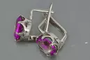 Vintage silver 925 Alexandrite Ruby Emerald Sapphire Aquamarine Zircon ... earrings vec111s
