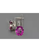 Vintage silver 925 Alexandrite Ruby Emerald Sapphire Aquamarine Zircon ... earrings vec111s