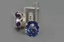 Vintage silver 925 Alexandrite Ruby Emerald Sapphire Aquamarine Zircon ... earrings vec111s