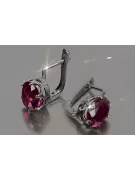 Vintage silver 925 Alexandrite Ruby Emerald Sapphire Aquamarine Zircon ... earrings vec111s