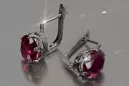 Vintage silver 925 Alexandrite Ruby Emerald Sapphire Aquamarine Zircon ... earrings vec111s