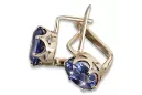 Vintage silver rose gold plated 925 Alexandrite Ruby Emerald Sapphire Aquamarine Zircon ... earrings vec111rp