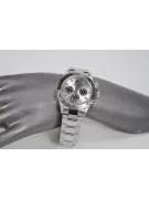 Італійський білий 14k 585 золотий чоловічий годинник Geneve наручний годинник mw014w
