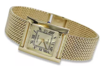 14k 585 aukso laikrodis su vyrų apyranka Geneve mw009y&mbw014y