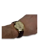 Galben italian 14k 585 aur ceas pentru bărbați mw064y