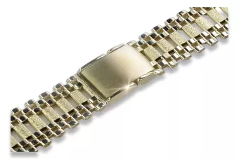 Bracelet de montre en or 14k 585 pour homme jaune italien mbw001y