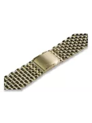 Pulsera de oro de 14K para un reloj de hombre, italiano, 15 a 16cm