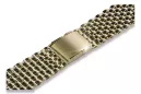 14K gold bracelet for a man's watch, Italian, 15 to 16cm