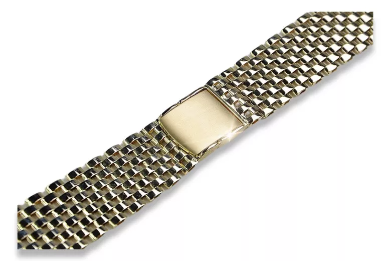 14K gold bracelet for a man's watch, Italian, 15 to 16cm