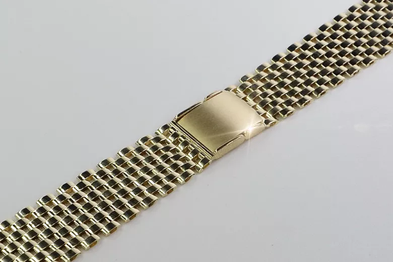Złota bransoleta 14k 585 do zegarka męskiego mbw008y