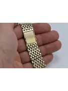 14K gold bracelet for a man's watch, Italian, 15 to 16cm