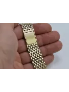 Жовтий чоловічий браслет із золотим годинником 14k mbw008y