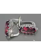Vintage silver 925 Alexandrite Ruby Emerald Sapphire Aquamarine Zircon ... earrings vec174s