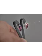 Vintage silver 925 Alexandrite Ruby Emerald Sapphire Aquamarine Zircon ... earrings vec174s