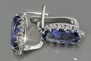 Russisches sowjetisches Silber 925 Alexandrit Rubin Smaragd Saphir Aquamarin Zirkon ... Ohrringe vec174s