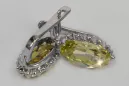 Vintage silver 925 Alexandrite Ruby Emerald Sapphire Aquamarine Zircon ... earrings vec174s