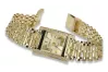Złoty damski zegarek z bransoletą 14k Geneve lw035y&lbw002y