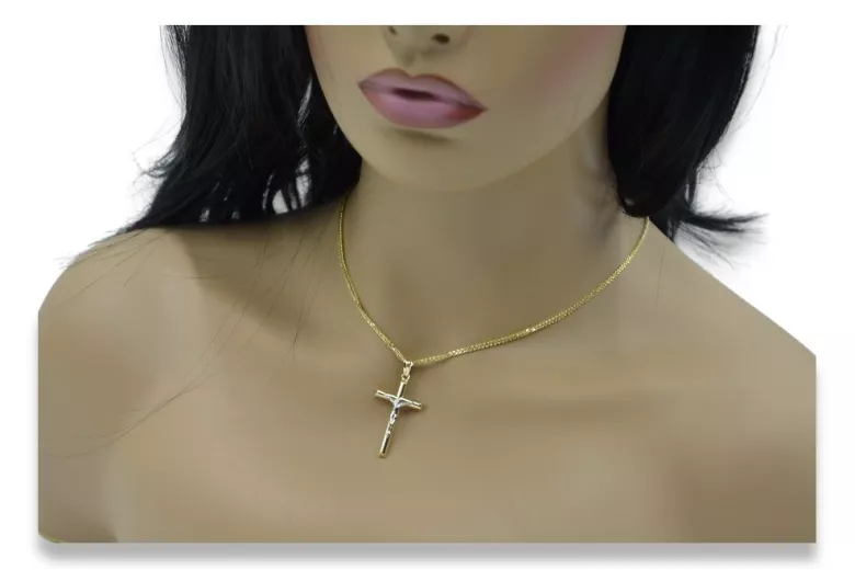 Gold Catholic Cross ★ russiangold.com ★ Gold 585 333 Niedriger Preis