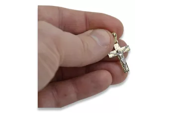 Auksinis katalikų kryžius ★ russiangold.com ★ Aukso 585 333 Maža kaina