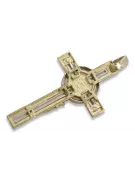Złoty krzyż Katolicki 14k 585 zawieszka krzyżyk z Jezusem żółte białe złoto ctc010yw