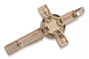 Krzyż Katolicki krzyżyk z różowego 14k 585 czerwonego złota ctc010r