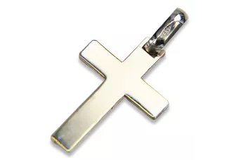 Italienisch Gelb Weiß 14 Karat Gold Katholisches Jesuskreuz ctc013yw