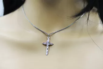 Златен католически кръст ★ russiangold.com ★ злато 585 333 Ниска цена