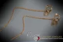 Vintage rose pink 14k 585 gold  Vintage Hanging earrings ven012