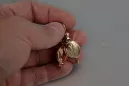 Russische Rose Rosa Sowjet 14k 585 Gold UdSSR Vintage Blatt Ohrringe ven045
