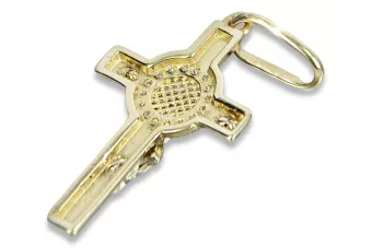 Golden Catholic Cross ★ russiangold.com ★ Gold 585 333 Low price