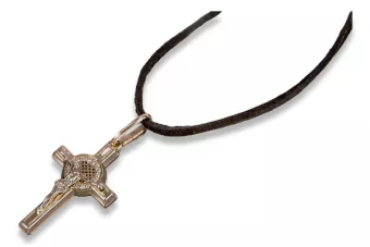 Golden Catholic Cross ★ russiangold.com ★ Gold 585 333 Low price