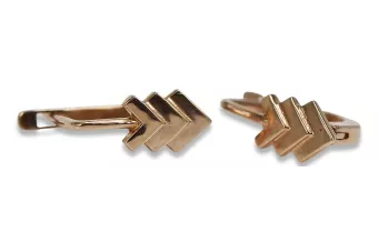 Vintage rose pink 14k 585 gold  Vintage leaf earrings ven100