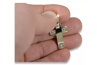 Goldenes katholisches Kreuz ★ russiangold.com ★ Gold 585 333 Niedriger Preis