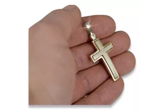 Złoty Katolicki Krzyż ★ russiangold.com ★ Złoto 585 333 Niska cena