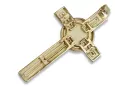 Russische Rose Sowjet Italienisch Gelb Weiß 14 Karat Gold Katholisches Jesuskreuz ctc096yw