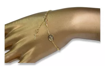 Yellow rose gold rosary bracelet★ russiangold.com ★ Gold 585 333 Low price