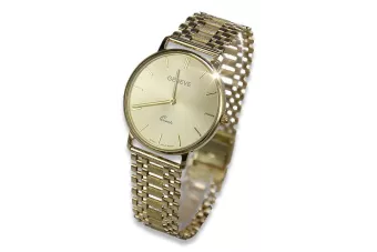 Gold men's watch Geneve ★ zlotychlopak.pl ★ Gold purity 585 333 Low Price!
