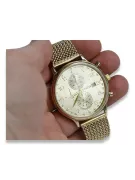 Reloj de hombre amarillo 14k 585 oro Geneve mw005y&mbw014y