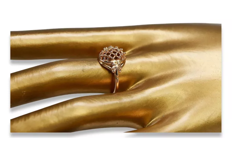 Russisch Sowjet rosa 14 Karat 585 gold Vintage Ring vrn005