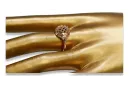Radziecki 14k 585 złoty Rosyjski pierścionek z różowego złota vrn005