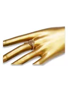 Radziecki 14k 585 złoty Rosyjski pierścionek z różowego złota vrn005