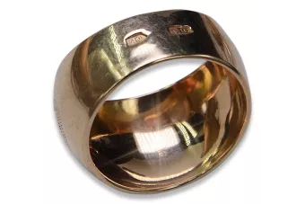 Руско съветско розово злато 14k 585 Vintage пръстен vrn007