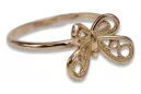 Radziecki 14k 585 złoty Rosyjski pierścionek z różowego złota vrn088