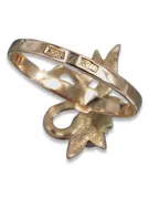 Radziecki 14k 585 złoty Rosyjski pierścionek z różowego złota vrn043