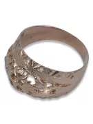 Radziecki 14k 585 złoty Rosyjski pierścionek z różowego złota vrn107